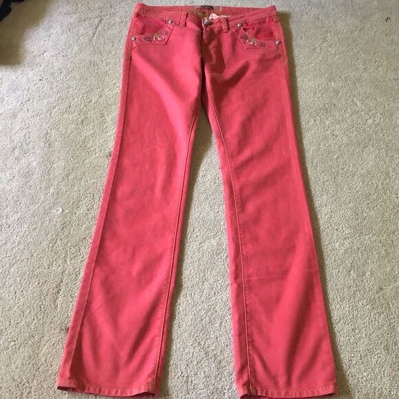 Vtg. Y2k CRYSTAL ROCK by Christian Audigier Denim Jeans Embroidery size 31 - Picture 5 of 10